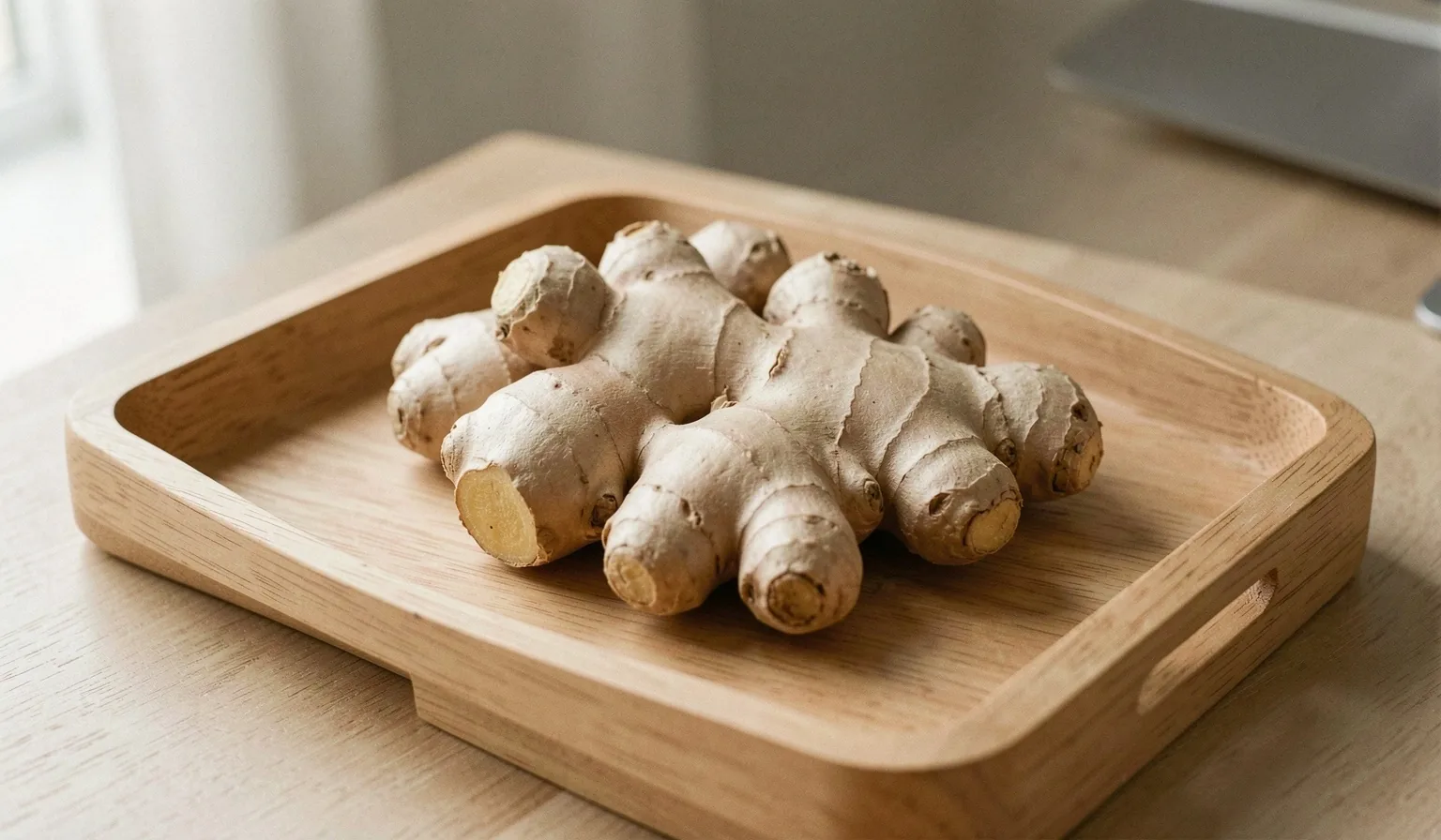 Botanical detail of ginger root